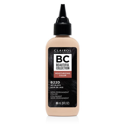 Clairol Professional Beautiful Collection 22D Jet Black 3 oz bottle on white background
