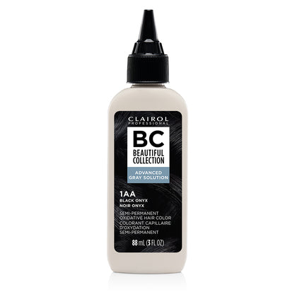 Clairol Professional Beautiful Collection Advanced Gray Solution 1AA Black Onyx 3 oz bottle on white background