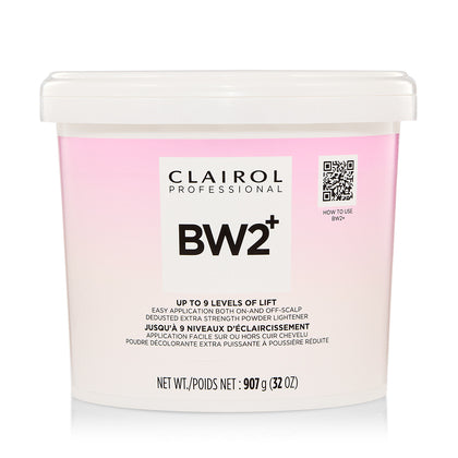Clairol Professional BW2 Plus Powder Lightener 32 oz tub on white background