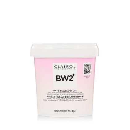 Clairol Professional BW2 Plus Powder Lightener 8 oz tub on white background