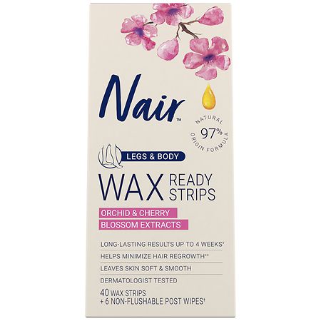 Nair Hair Remover Wax Ready-Strips for Legs & Body – 40 Strips product image