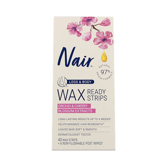 Nair Hair Remover Wax Ready-Strips for Legs & Body – 40 Strips product image