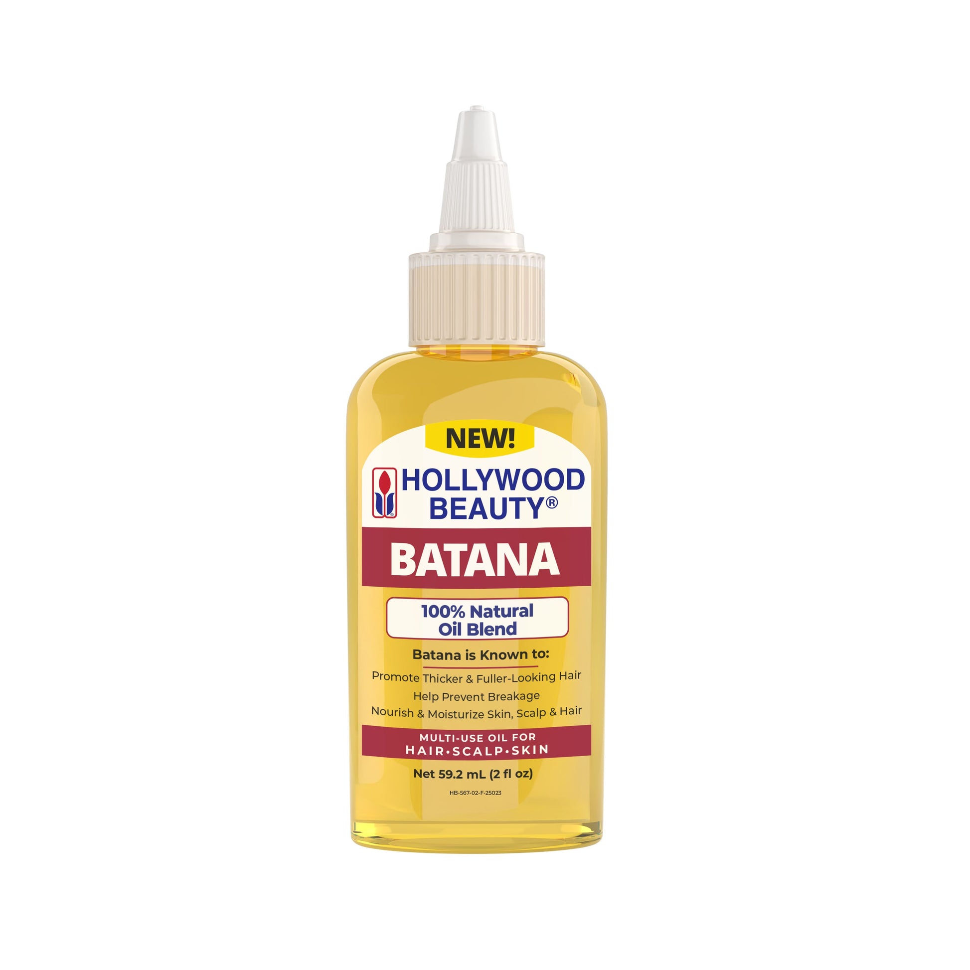 Hollywood Beauty Batana Natural Oil Blend – 2 oz bottle on white background