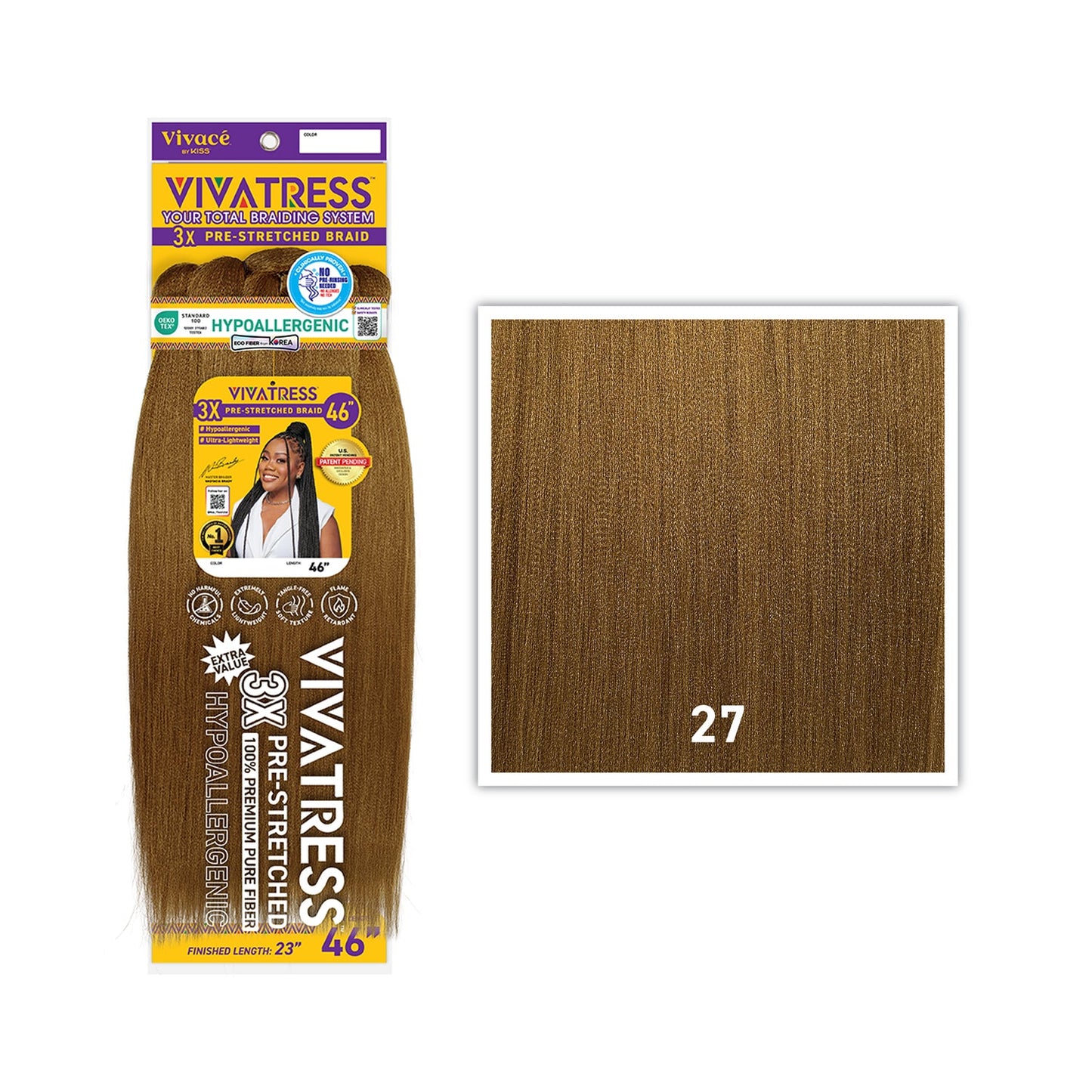 VIVATRESS 3X Pre-Stretched Braiding Hair 46"