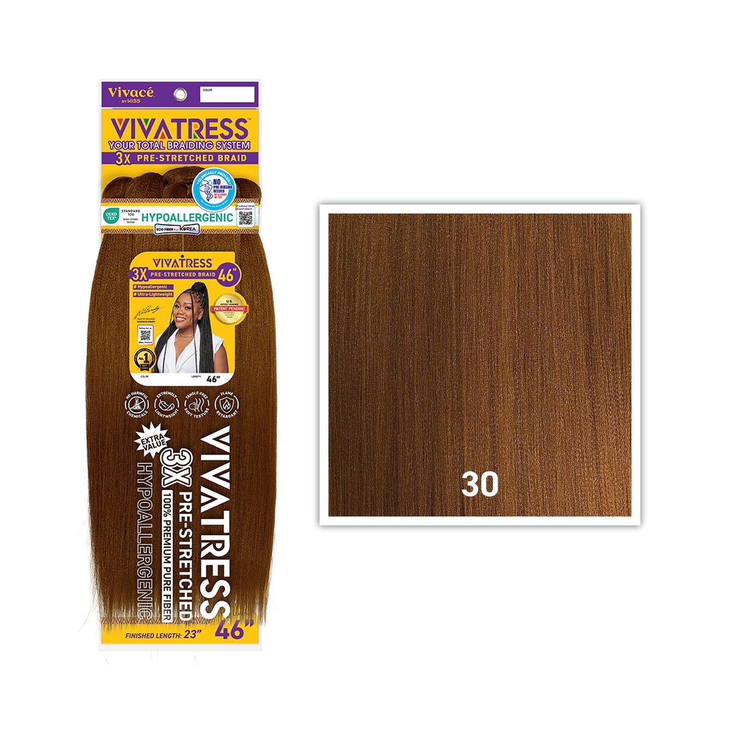 VIVATRESS 3X Pre-Stretched Braiding Hair 46"
