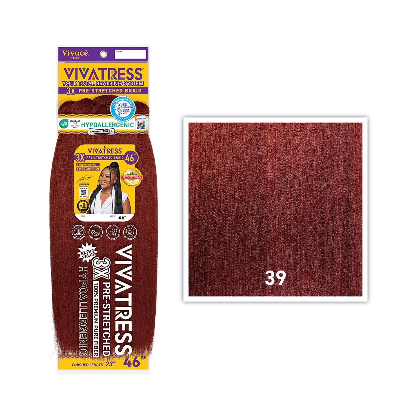 VIVATRESS 3X Pre-Stretched Braiding Hair 46"