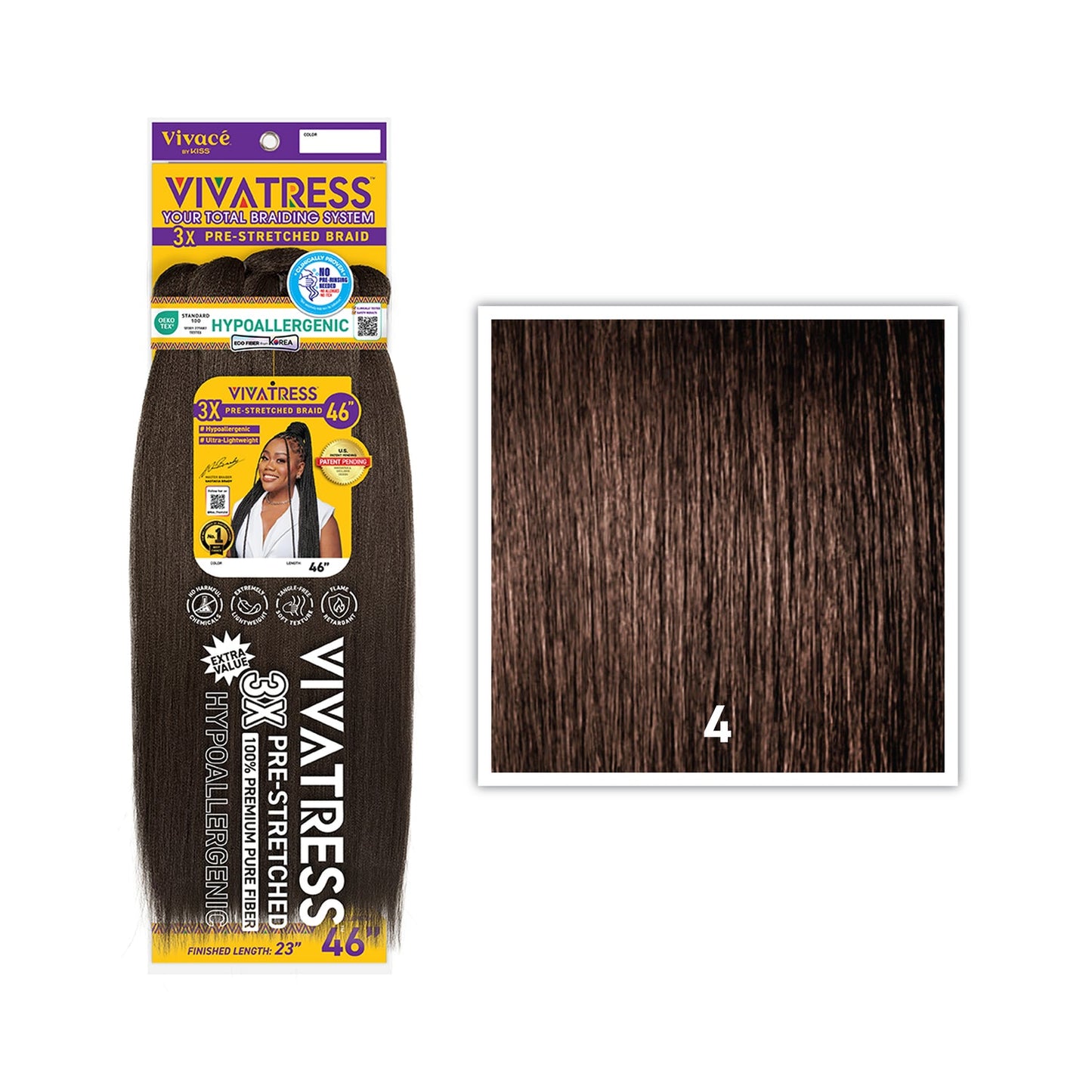 VIVATRESS 3X Pre-Stretched Braiding Hair 46"