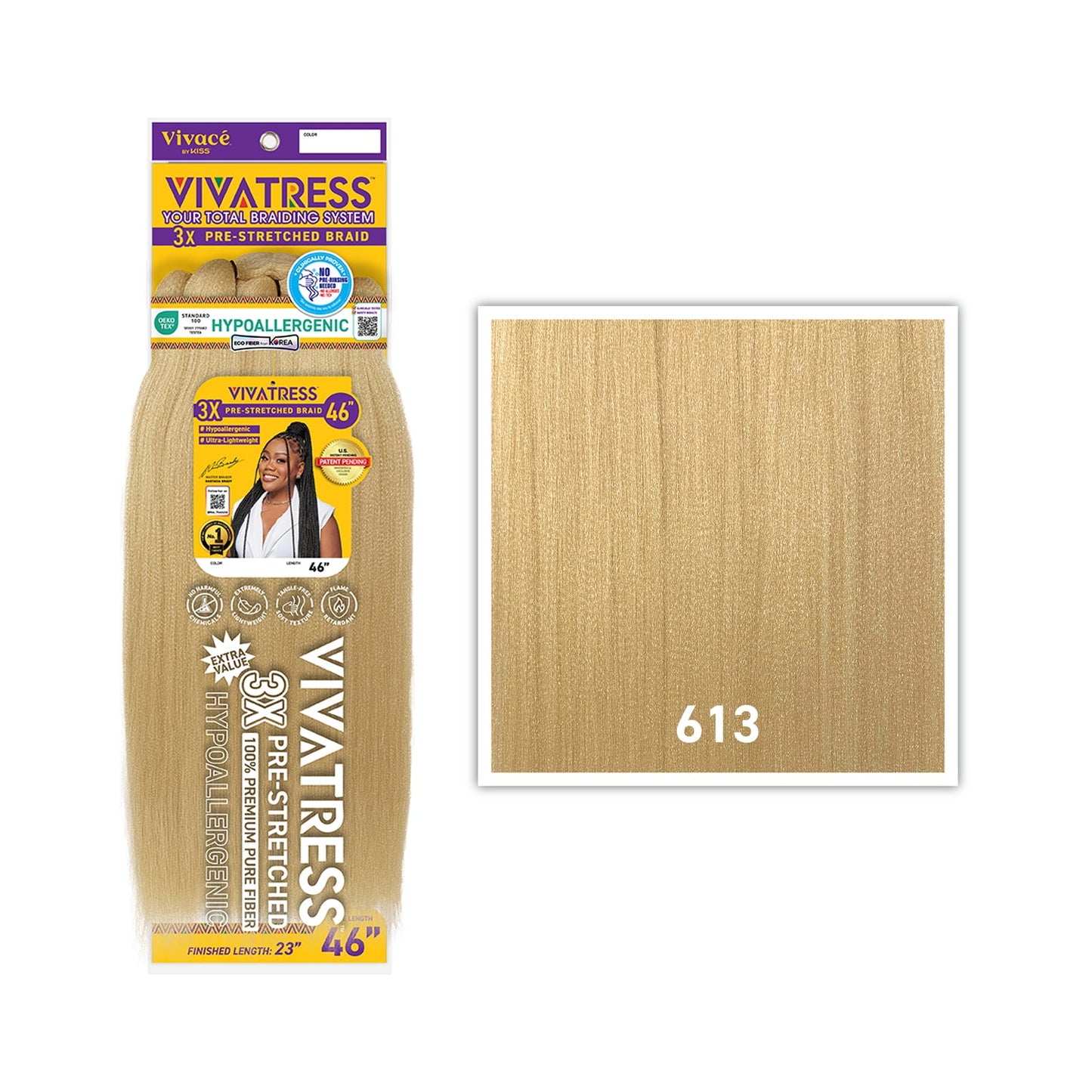 VIVATRESS 3X Pre-Stretched Braiding Hair 46"
