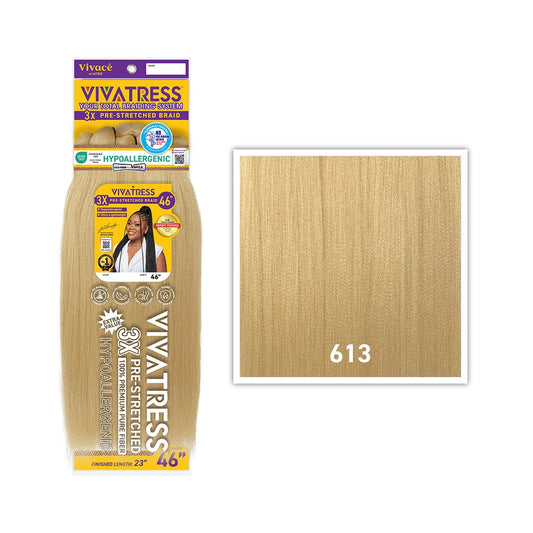 VIVATRESS 3X Pre-Stretched Braiding Hair – 46″ & 56″ — 613 - Light Blonde