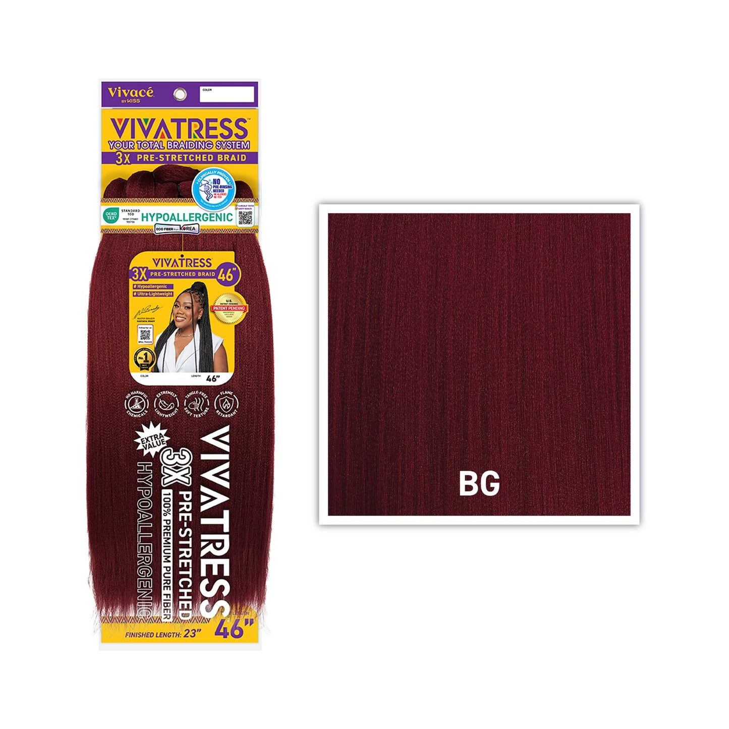VIVATRESS 3X Pre-Stretched Braiding Hair 46"