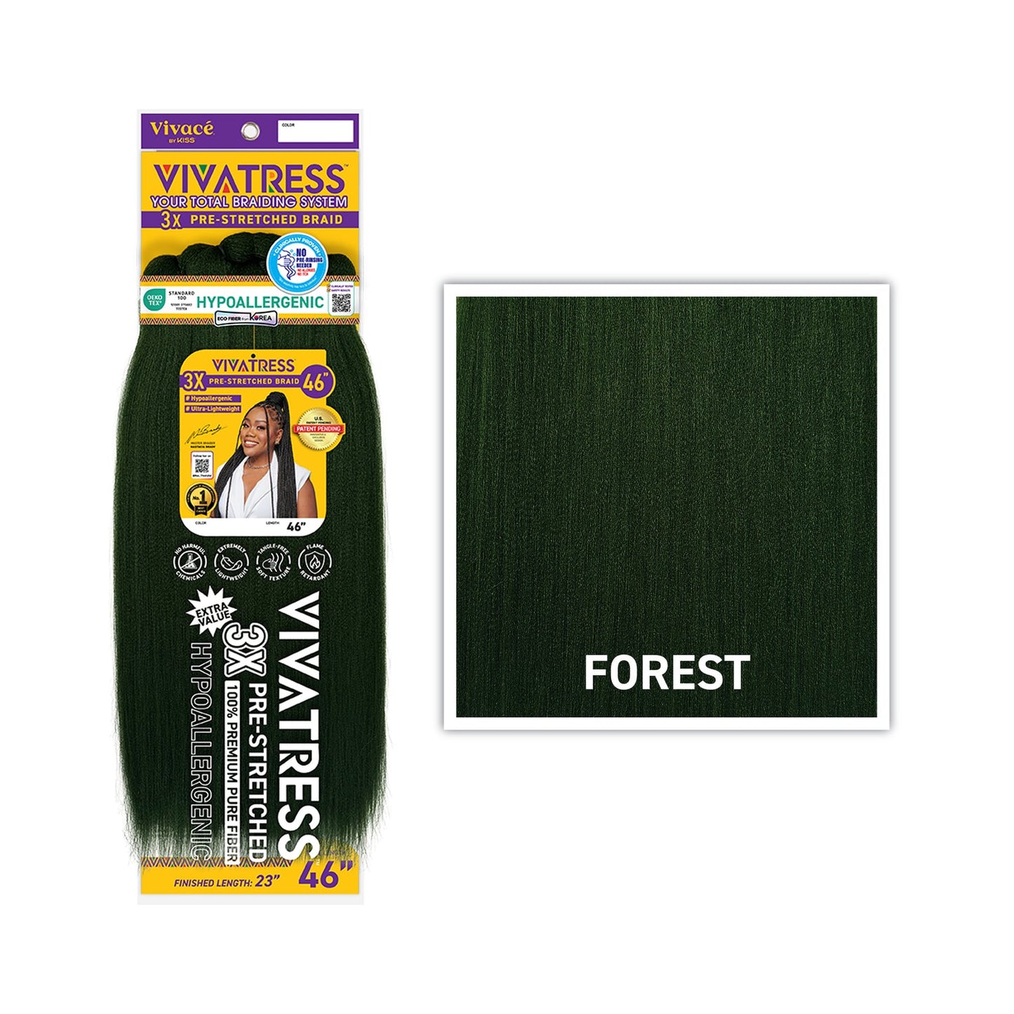 VIVATRESS 3X Pre-Stretched Braiding Hair 46"