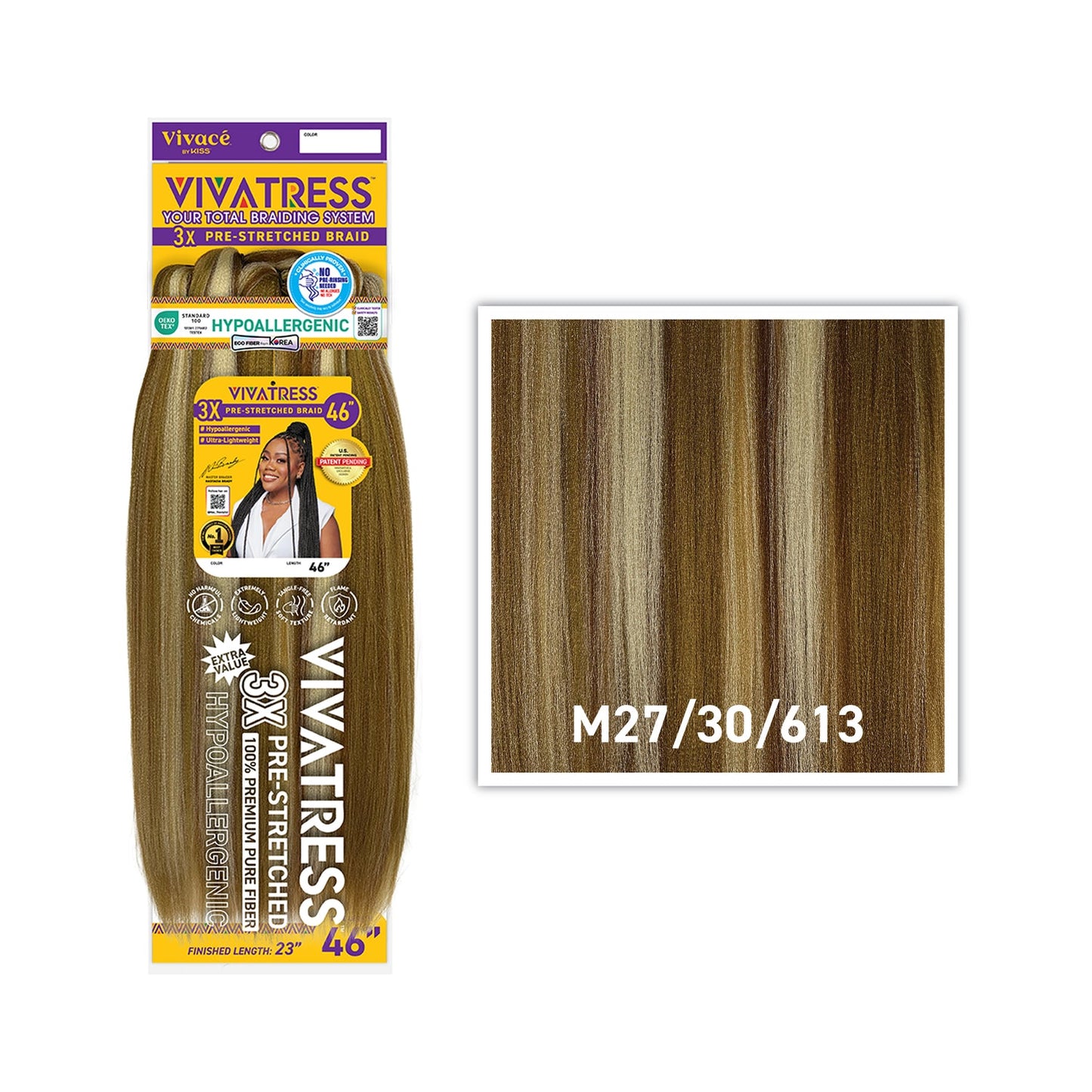 VIVATRESS 3X Pre-Stretched Braiding Hair 46"