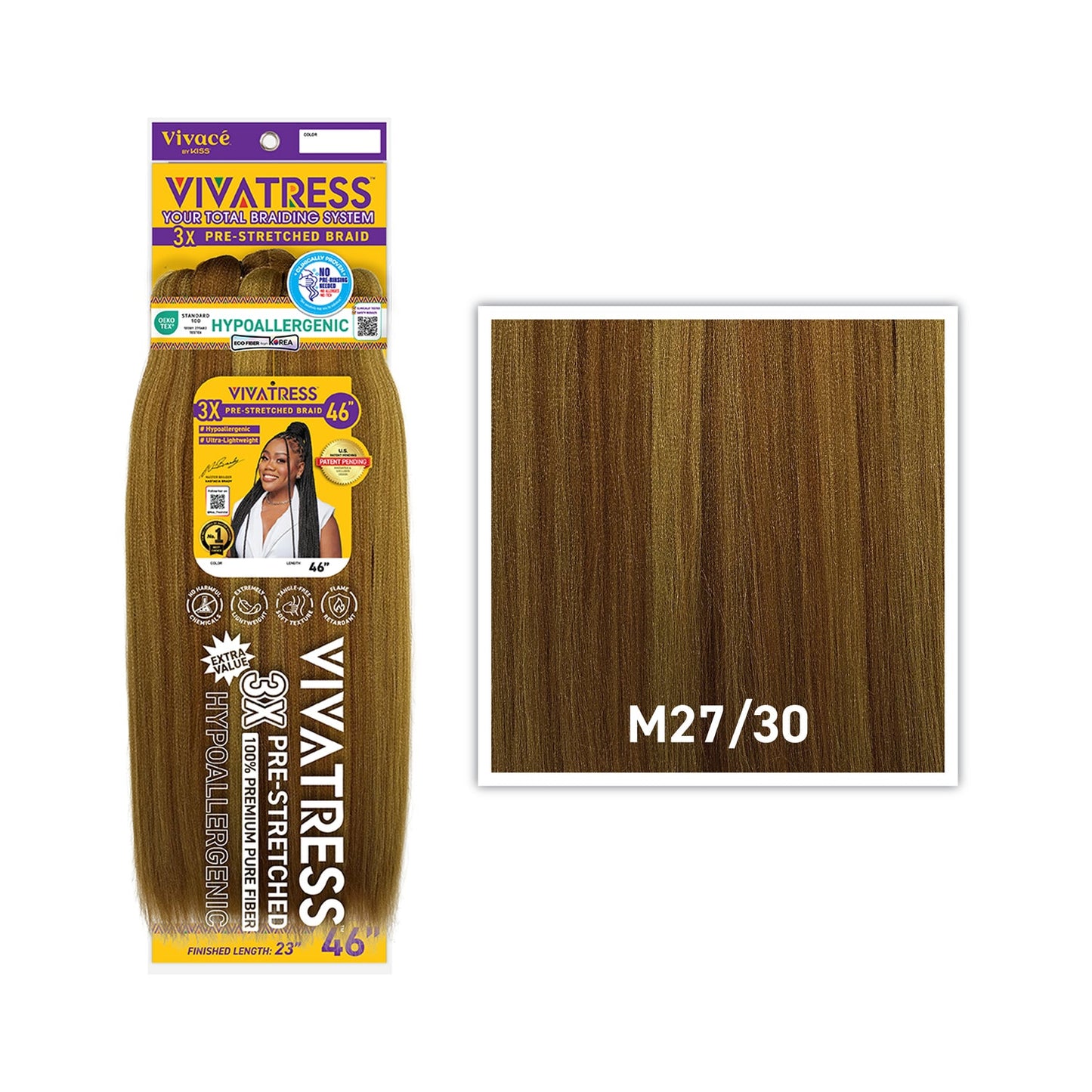 VIVATRESS 3X Pre-Stretched Braiding Hair 46"