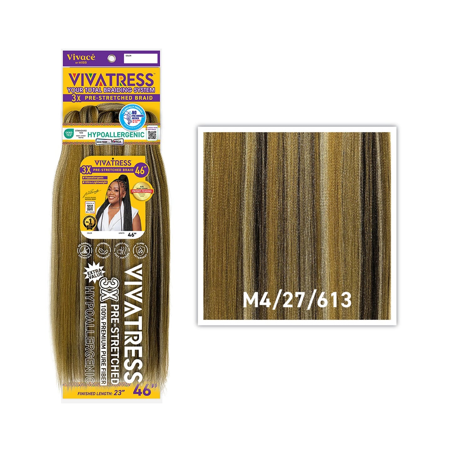 VIVATRESS 3X Pre-Stretched Braiding Hair 46"
