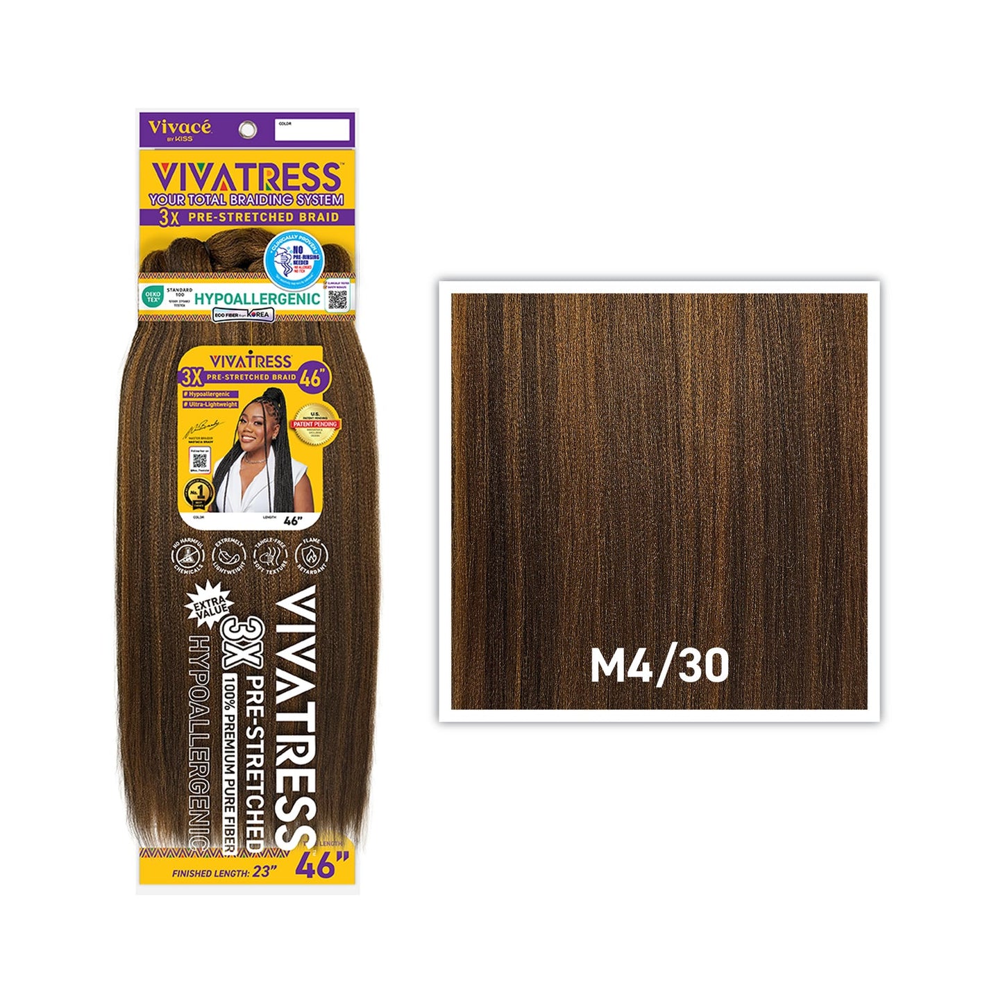 VIVATRESS 3X Pre-Stretched Braiding Hair 46"