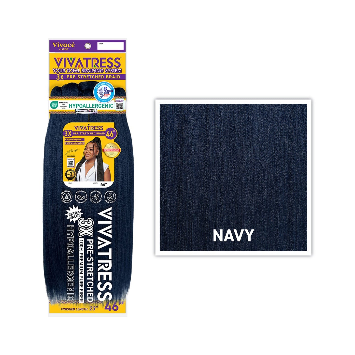 VIVATRESS 3X Pre-Stretched Braiding Hair 46"