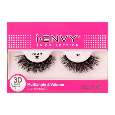 i-ENVY 3D Collection Strip Lashes – Glam 07 – one retail unit