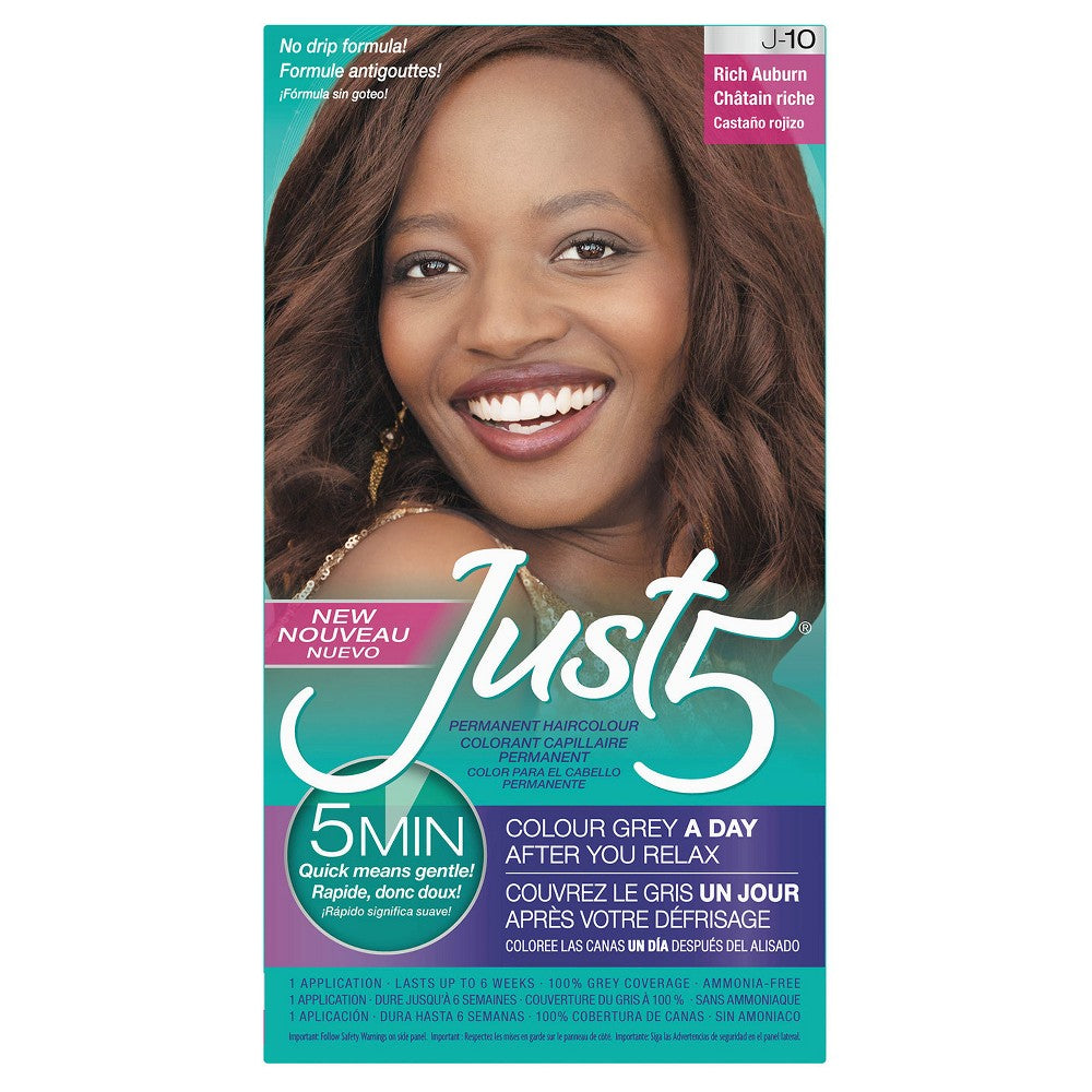 Just 5 Women's 5-Minute Permanent Hair Color – J-10 Rich Auburn product image