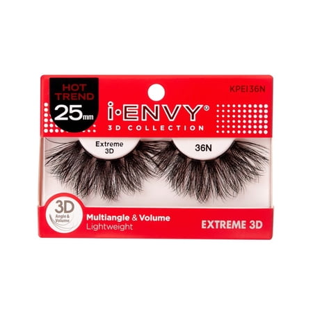 i-ENVY 3D Collection Strip Lashes – Extreme 36 – one retail unit
