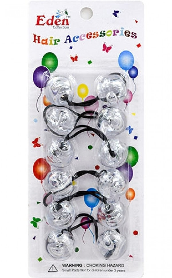 Eden Hair Balls – 24mm – Clear – one retail unit