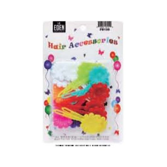 Eden Flower Hair Barrettes – 12 Pack — Bright Assorted