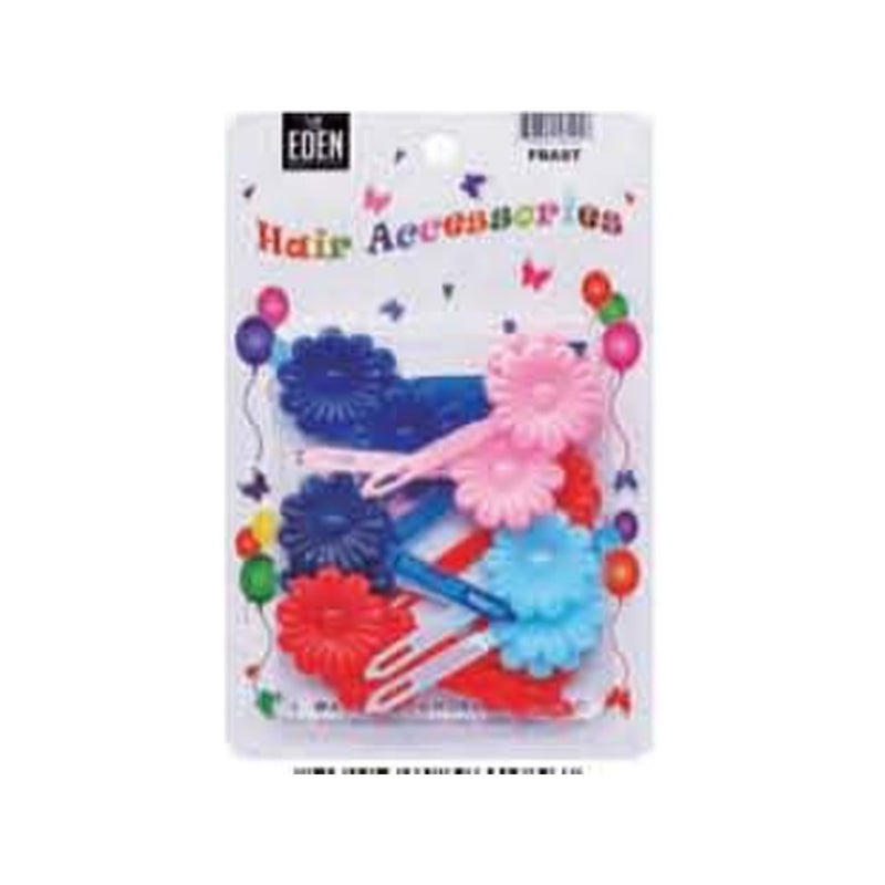 Eden Flower Hair Barrettes – 12 Pack – Assorted – one 12-piece retail package