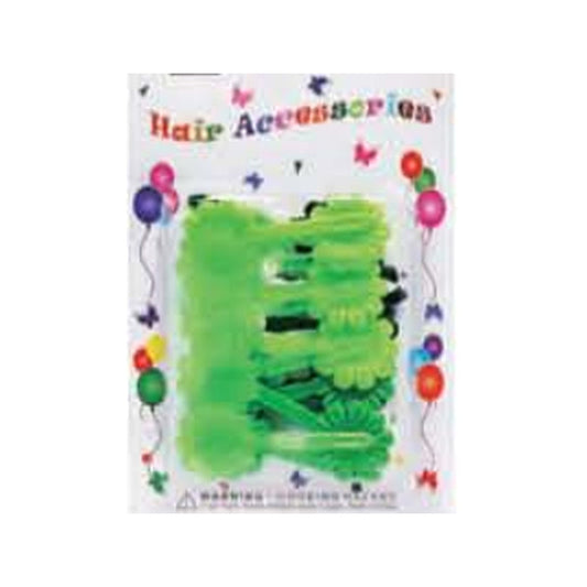 Eden Flower Hair Barrettes – 12 Pack — Green
