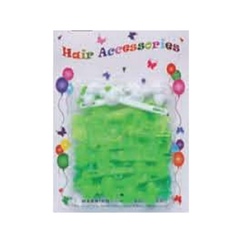 Eden Bow Tie Ribbon Hair Barrettes – 12 Pack – Green – one 12-piece retail package
