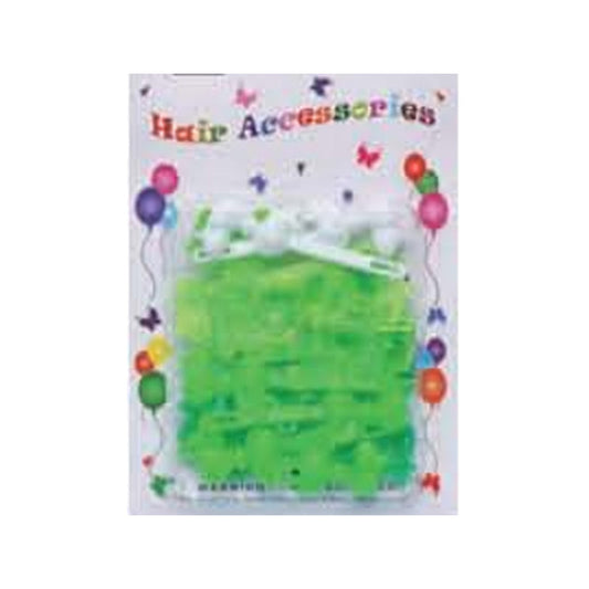 Eden Bow Tie Ribbon Hair Barrettes – 12 Pack — Green