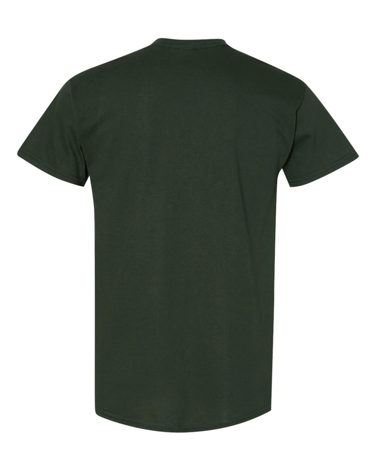 Custom Gildan 5000 adult T-shirt in Forest Green — back