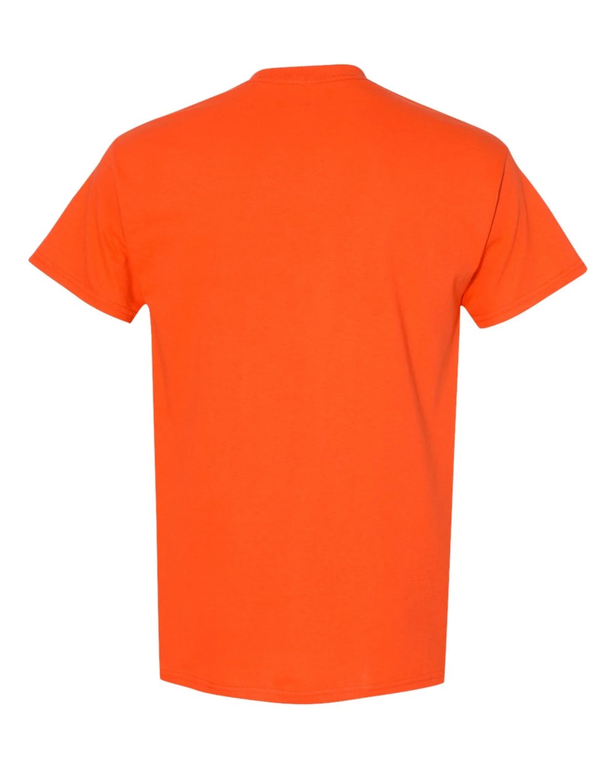 Custom Gildan 5000 adult T-shirt in Orange — back