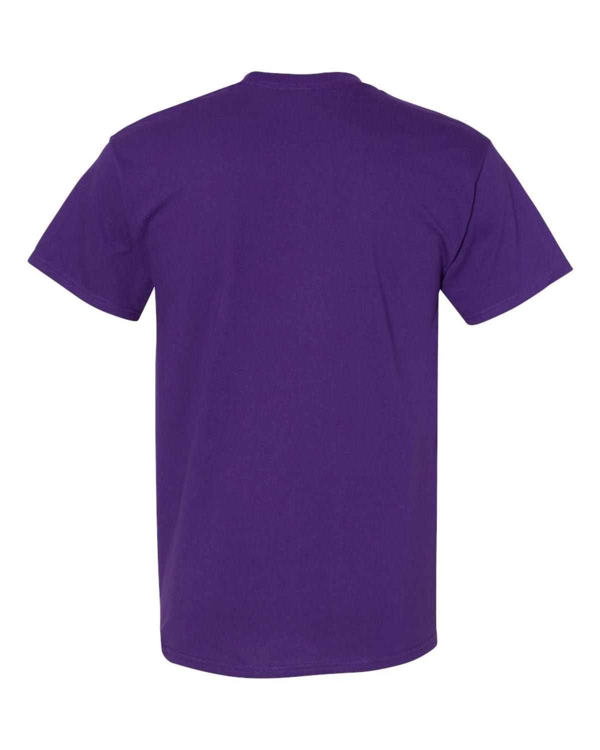 Custom Gildan 5000 adult T-shirt in Purple — back