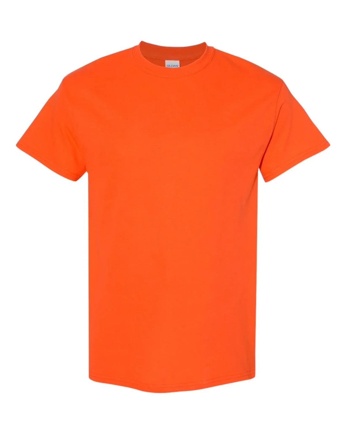 Custom Gildan 5000 adult T-shirt in Orange — front