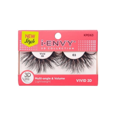 i-ENVY 3D Collection Strip Lashes – Vivid 63 – one retail unit