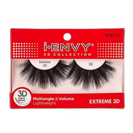 i-ENVY 3D Collection Strip Lashes – Extreme 33 – one retail unit