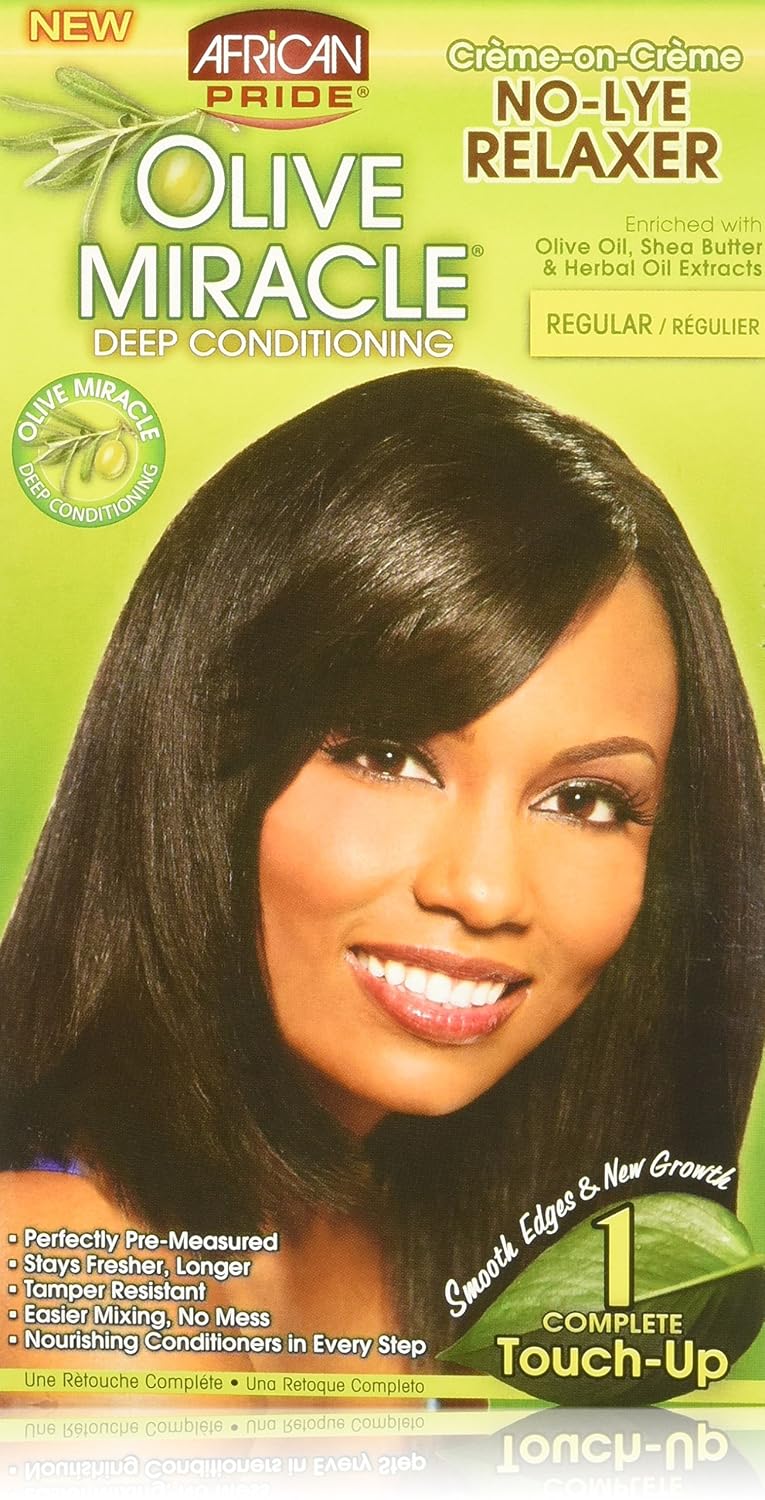 African Pride Olive Miracle 1 Touch-Up Relaxer – Regular