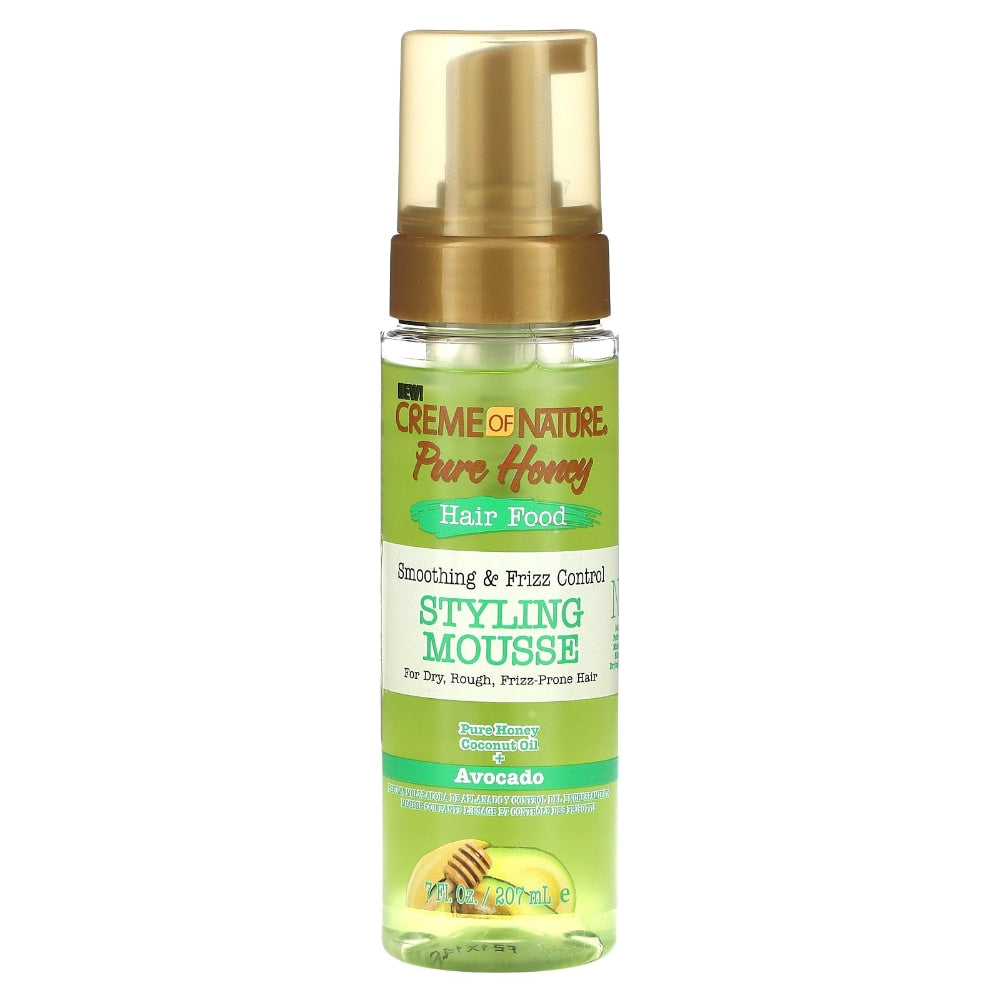 Crème of Nature Pure Honey Hair Food Smoothing & Frizz Control Styling Mousse – 7 oz product image