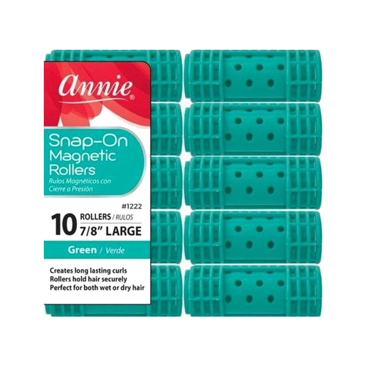 Annie Snap-On Magnetic Rollers - Large 7/8" - Green - 10 pcs product image