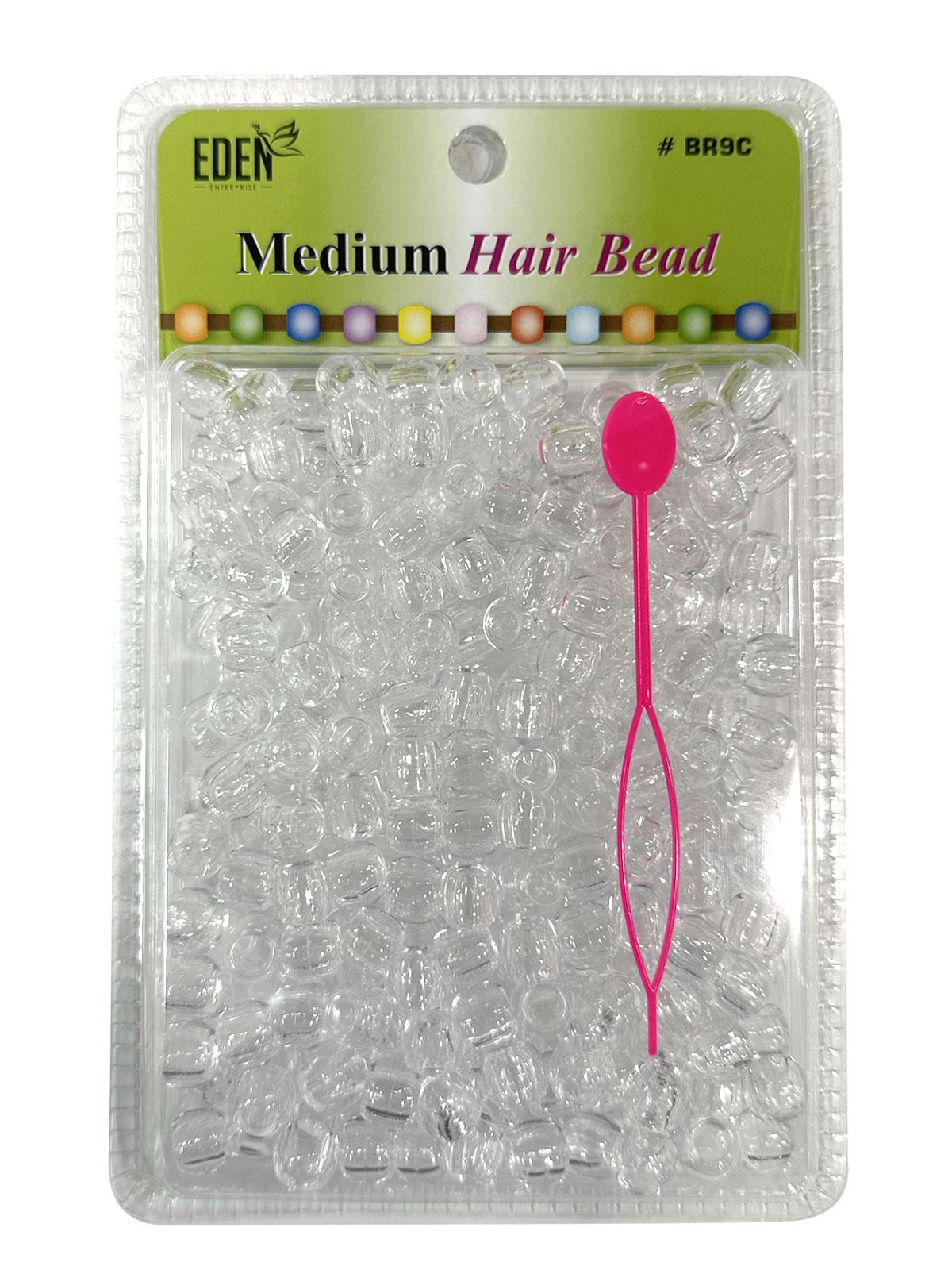 Eden BR9 X-Large Blister Medium Round Hair Beads – Crystal product image