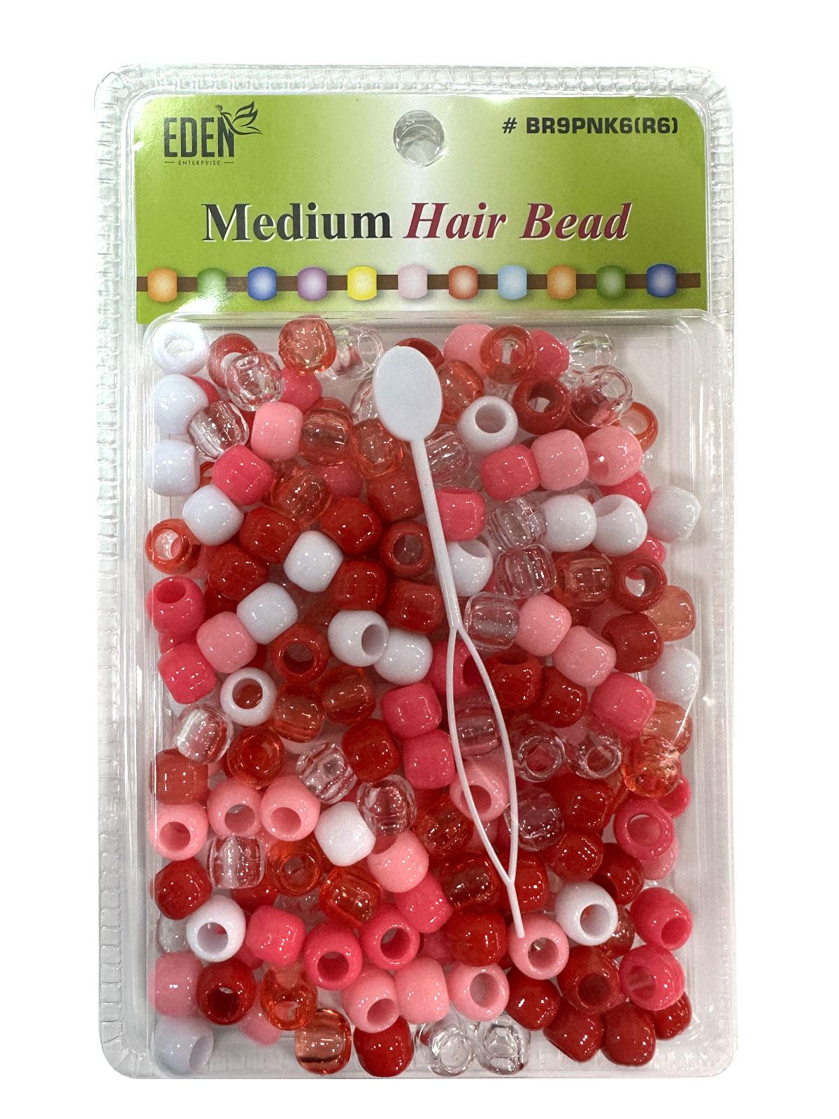 Eden BR9 X-Large Blister Medium Round Hair Beads – Pink Tone Assorted product image