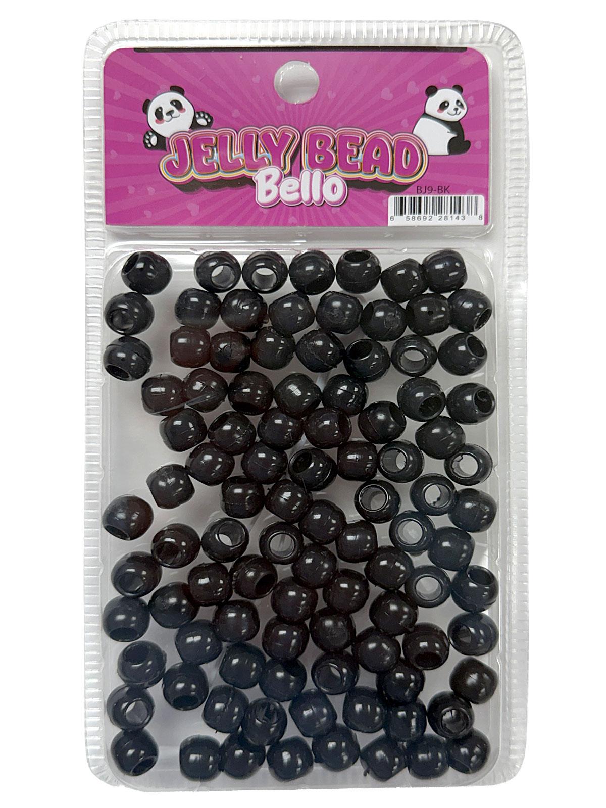 Eden Jelly Medium Round Hair Beads – Black product image
