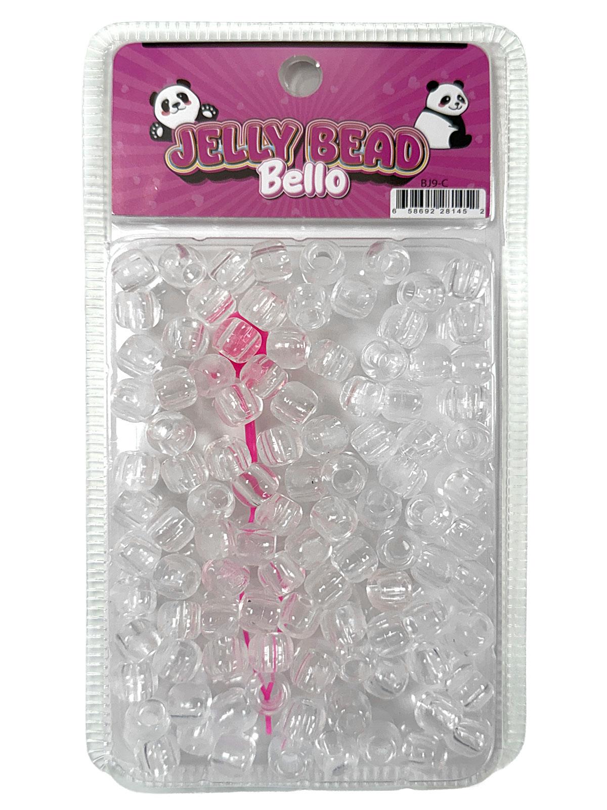 Eden Jelly Medium Round Hair Beads – Clear product image