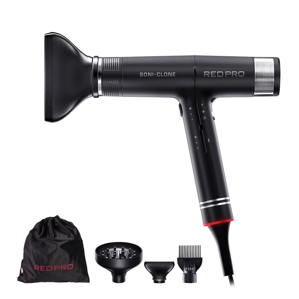 RED PRO Soni-Clone High-Speed Hair Dryer – Default Title – one unit with included attachments