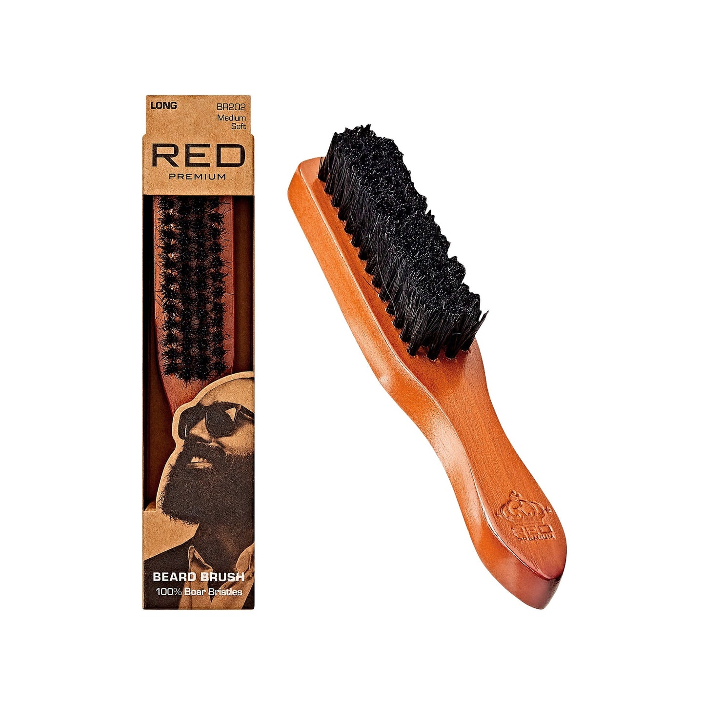 RED by KISS Premium Beard Brush – Long Handle product image