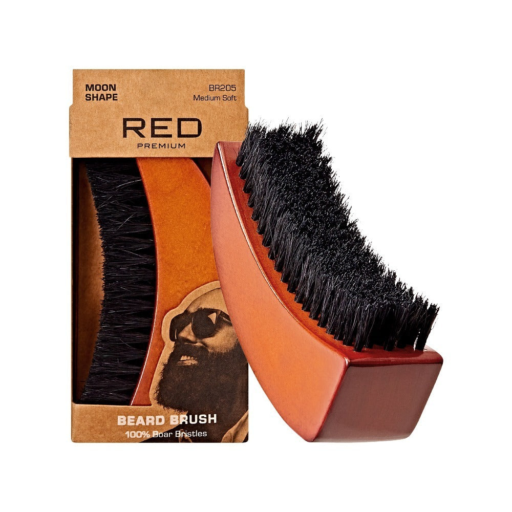 RED by KISS Premium Beard Brush – Moon Shape product image