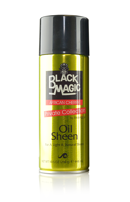 Black Magic African Cherry Oil Sheen 10.5 oz can on white background