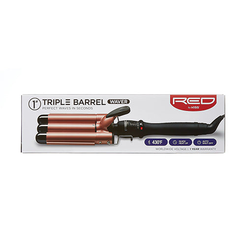 RED by KISS 1-Inch Triple Barrel Waver