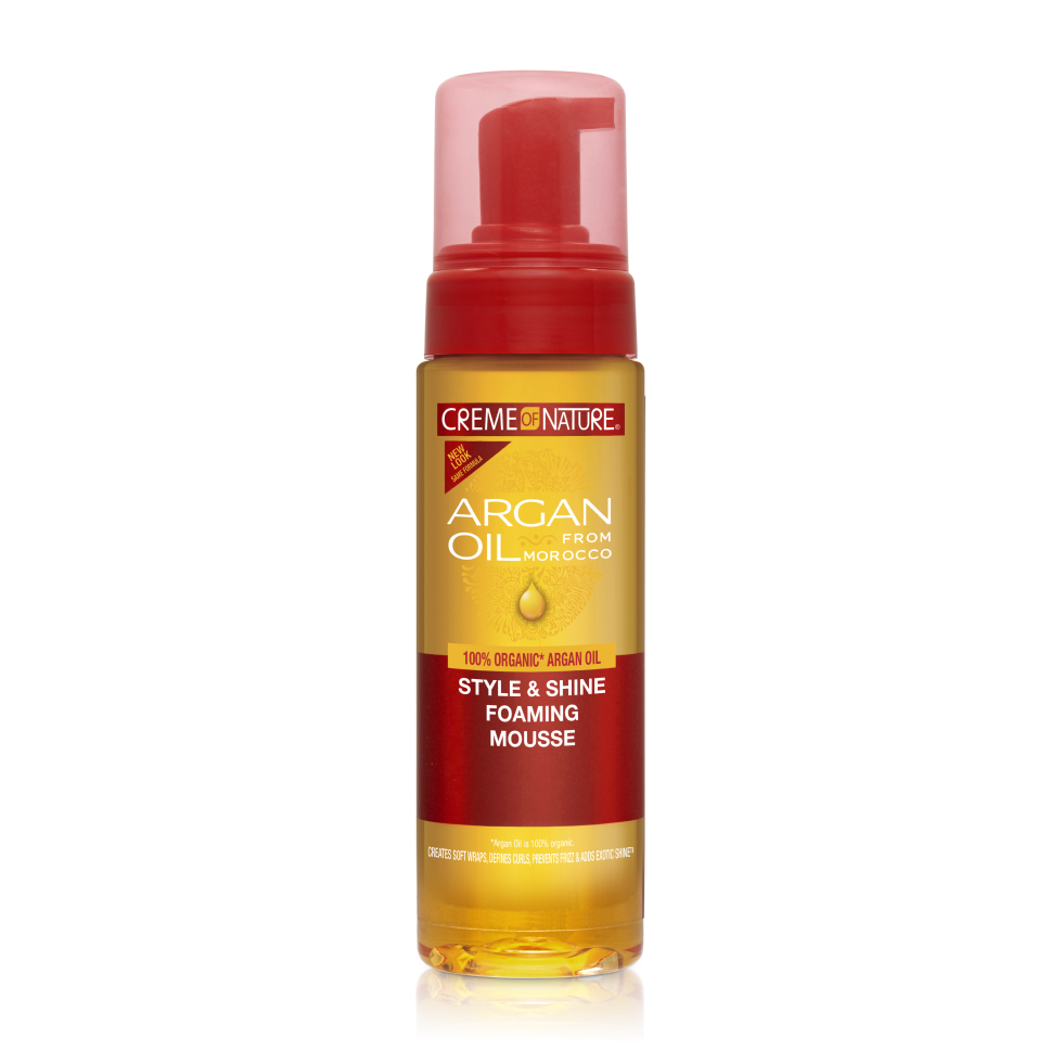 Crème of Nature Argan Oil Style & Shine Foaming Mousse – 7 oz product image