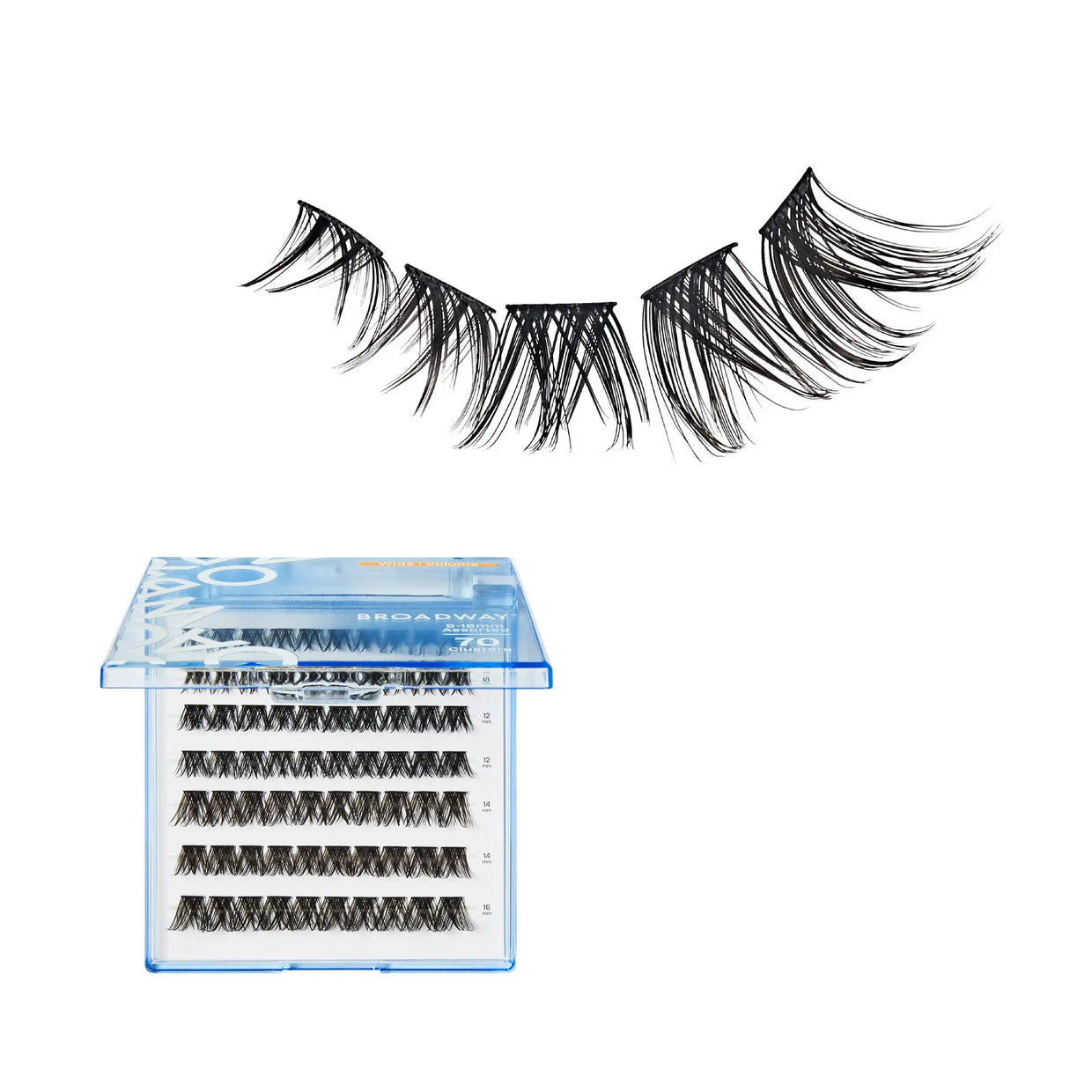 Broadway Volume DIY Cluster Lashes – DIY12 – Wide Band – 70 Pieces – one retail pack