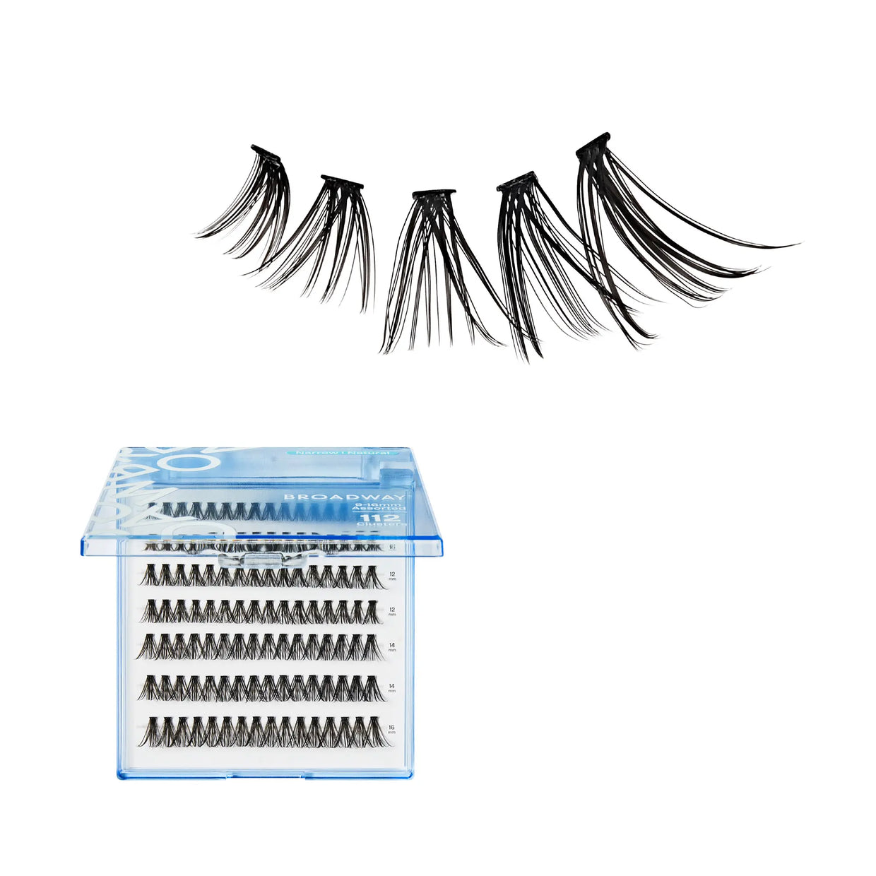 Broadway Natural DIY Cluster Lashes – DIY33 – Narrow Band – 112 Pieces – one retail pack